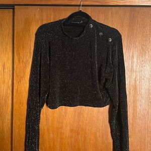 Sparkly Party crop Top from Pretty Little Thing